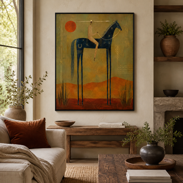 Vintage Americana Art | Desert Totem Rider